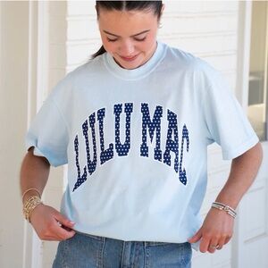 Lulu Mac Chambray Polka Dot Adult Comfort Colors Tee